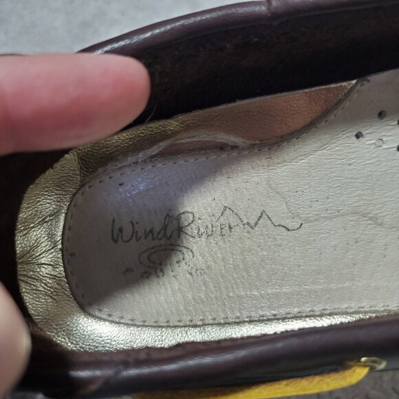WIND RIVER WINDRIVER Deck Shoes Leather Loafers Boat Shoes Slip-On Brown Women 8 - Picture 9 of 11